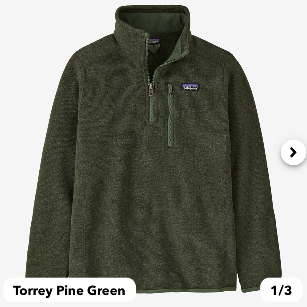 Patagonia kids 1/4 zip sweater